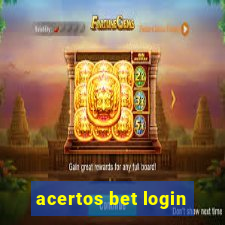 acertos bet login